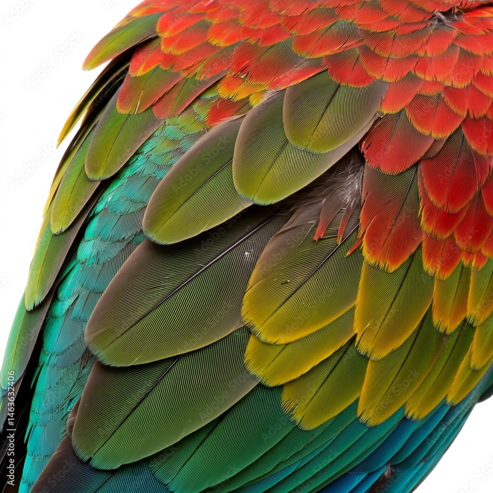 Fototapeta premium 鮮やか羽根 虹色光沢 美しい鳥の背羽