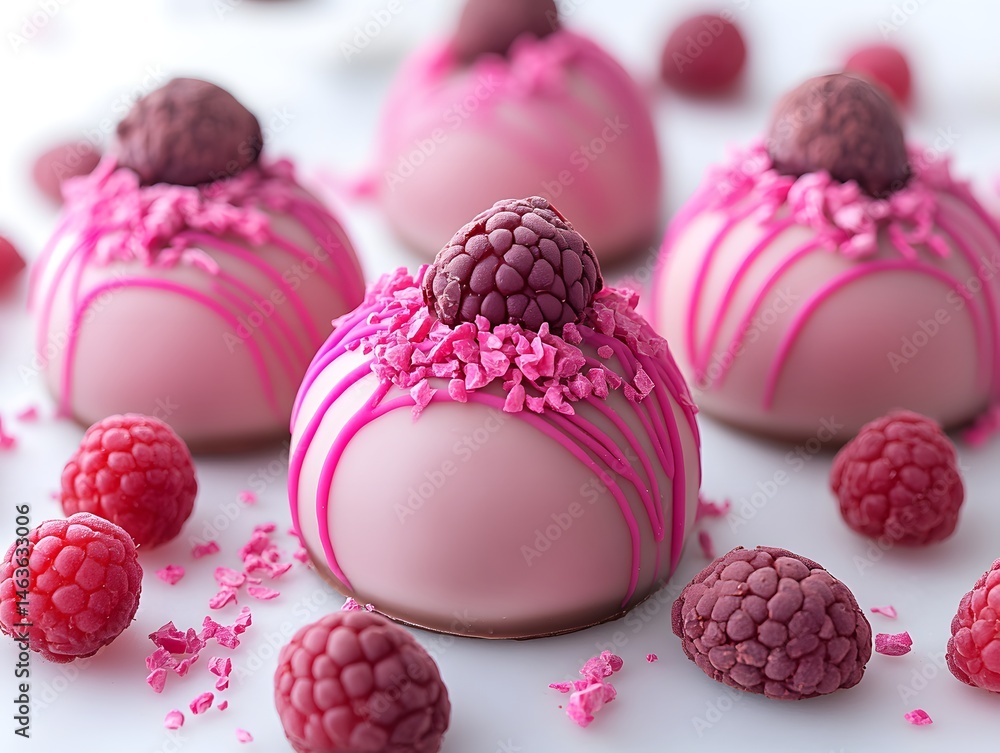 Pink chocolate easter eggs