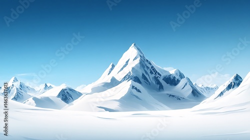 Wallpaper Mural Majestic Mountains and Glaciers Under Clear Blue Sky Torontodigital.ca