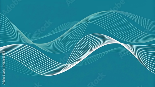 Clean abstract wave lines on a solid background, creating a modern and elegant flow, perfect for minimalist design, tech visuals, and smooth digital compositions