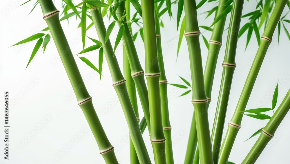 Obraz premium Bamboo stem isolated against a neutral backdrop