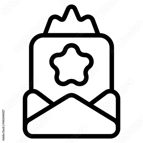 VIP customer message Line Icon