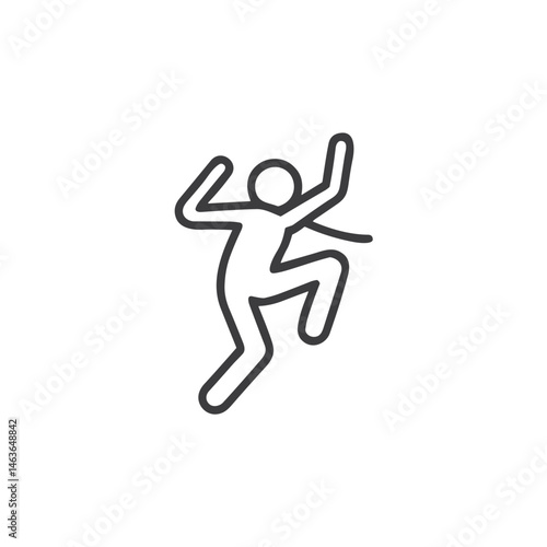 Climbing Person Icon - Essential Visual for Adventure Websites, Career Growth Blogs, Challenge Concepts, Mountaineering Clubs and Personal Development Programs