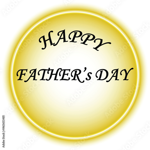 Happy Father's Day typography design, Family Holiday Greeting Card Retro Poster Flat Vector with plain white background