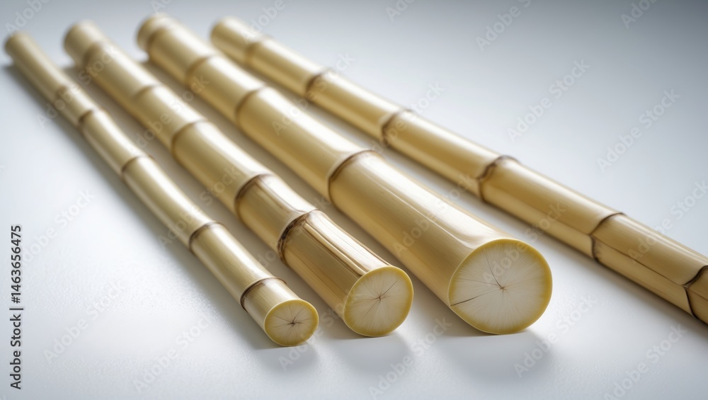 Old-style bamboo cane with wooden texture isolated against background Old-style bamboo cane with wooden texture isolated against background