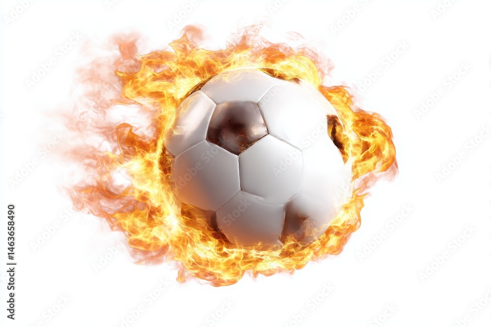 Fototapeta premium Fiery Kickoff High-Energy Sports Visual