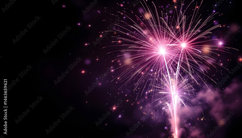 Fototapeta premium A stunning display of colorful fireworks lighting up the night sky.