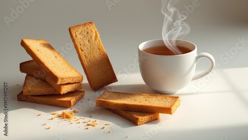 Delicious crispy rusk paired with spicy masala chai