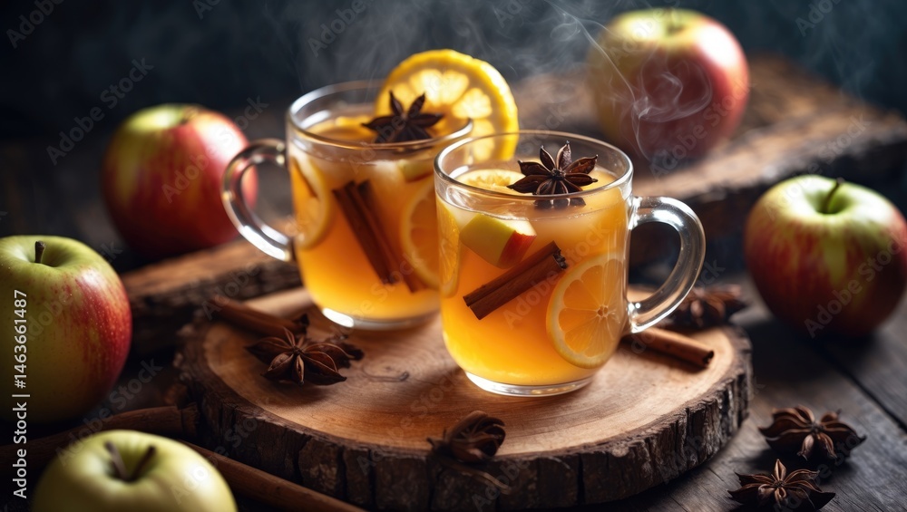Delicious Autumn Wassail Cocktail: Hot Apple Cider with Cinnamon and Spice Delicious Autumn Wassail Cocktail: Hot Apple Cider with Cinnamon and Spice