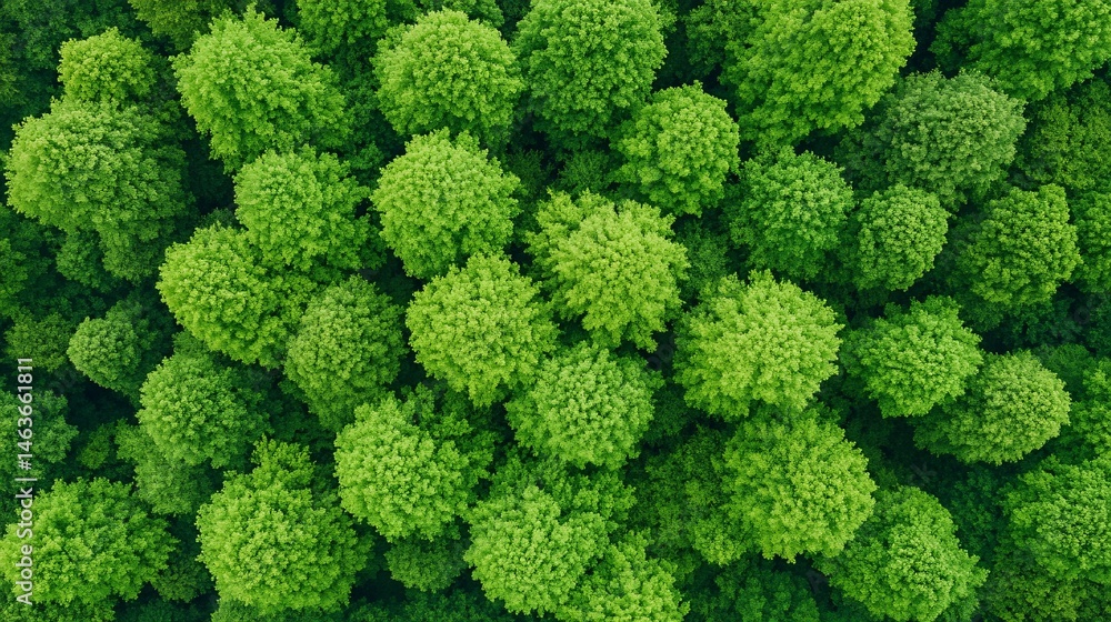 Lush Green Forest Canopy With Diverse Wildlife Habitats Below Lush Green Forest Canopy With Diverse Wildlife Habitats Below