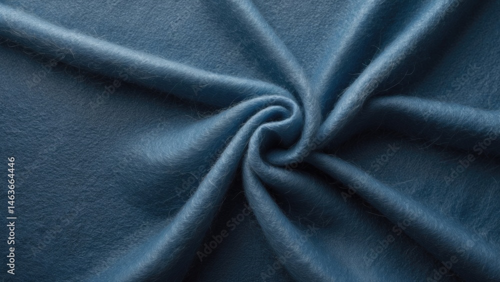 Fototapeta premium Textured blue felt material as backdrop