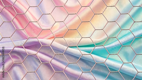 Polygon mesh repeat texture in soft pastel colors creating a gentle and modern geometric pattern, ideal for digital backgrounds, textile designs, branding, and contemporary artistic projects