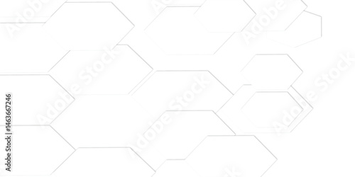 Light whit hexagon  3d effect pattern with shadow seamless texture background.  Use for book, poster, flyer, website vector illustration.