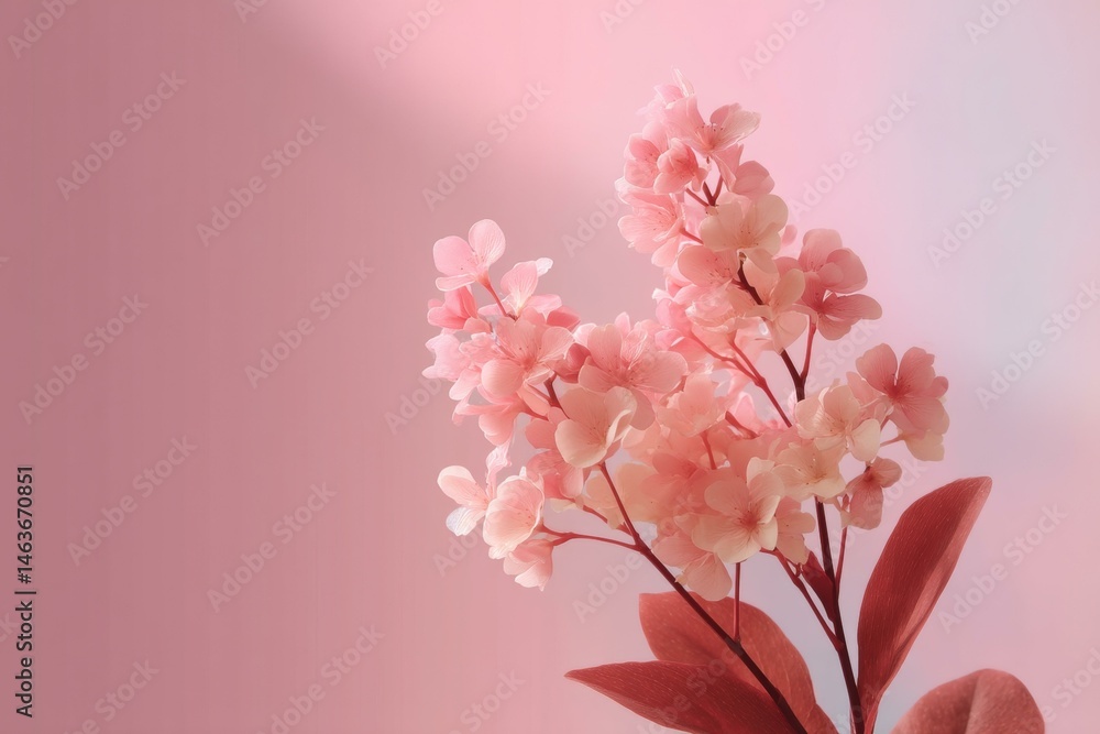 Delicate Pink Flowers Against a Soft Background