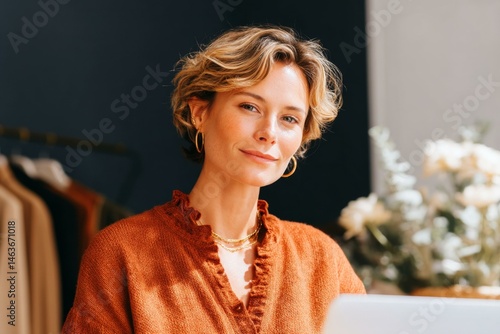 Stylish Woman in a Cozy Sweater