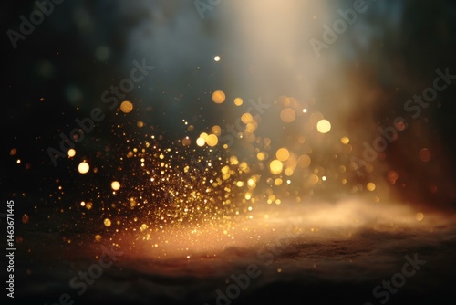 Obraz na płótnie Golden Sparkles Background w salonie