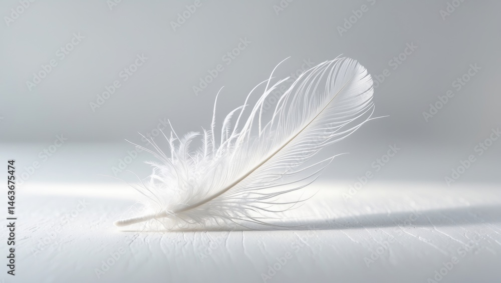 Obraz premium Background featuring a white feather and plume