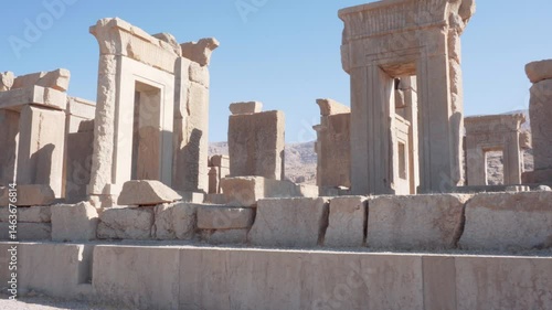 Scenic ruins of the Tachara Palace in Persepolis, Iran