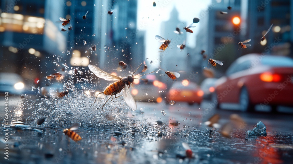 Urban Noise Pollution Impact on Crickets and Insect Life in City