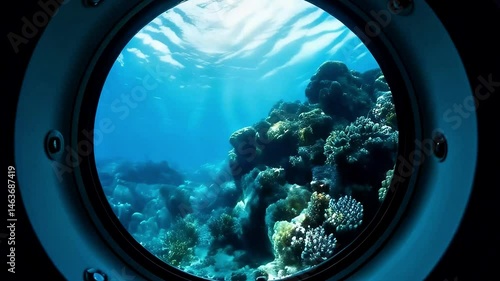 view from the window of airplane Seamless looping 4k video animation background