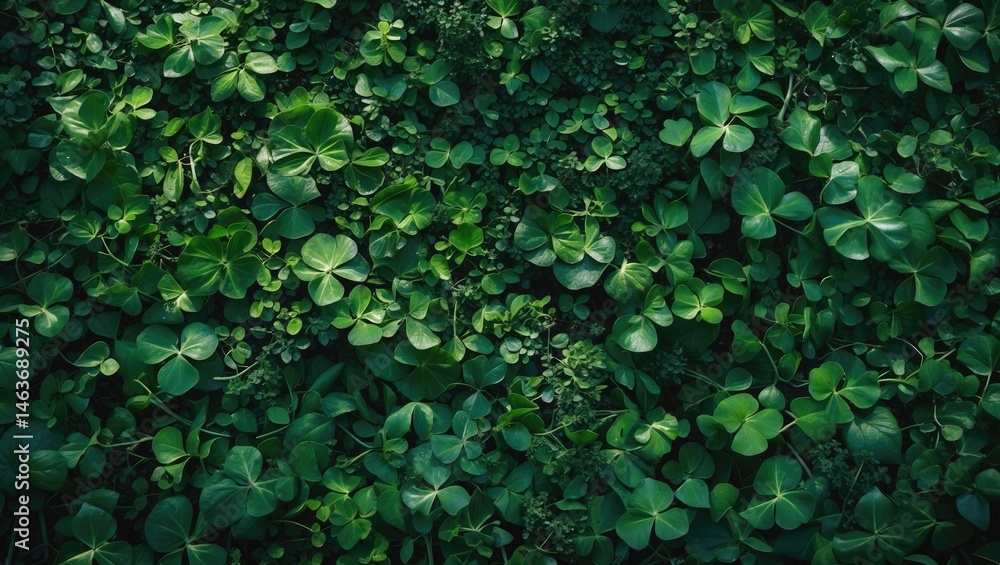 Foliage bed showcasing textured leaves and natural ground cover Foliage bed showcasing textured leaves and natural ground cover