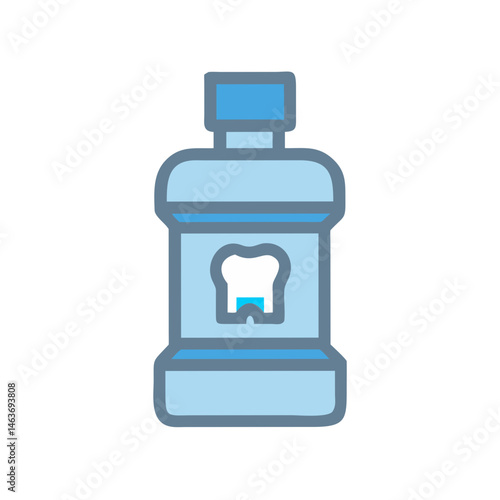Mouthwash Bottle Representing Oral Hygiene and Dental Care Routine