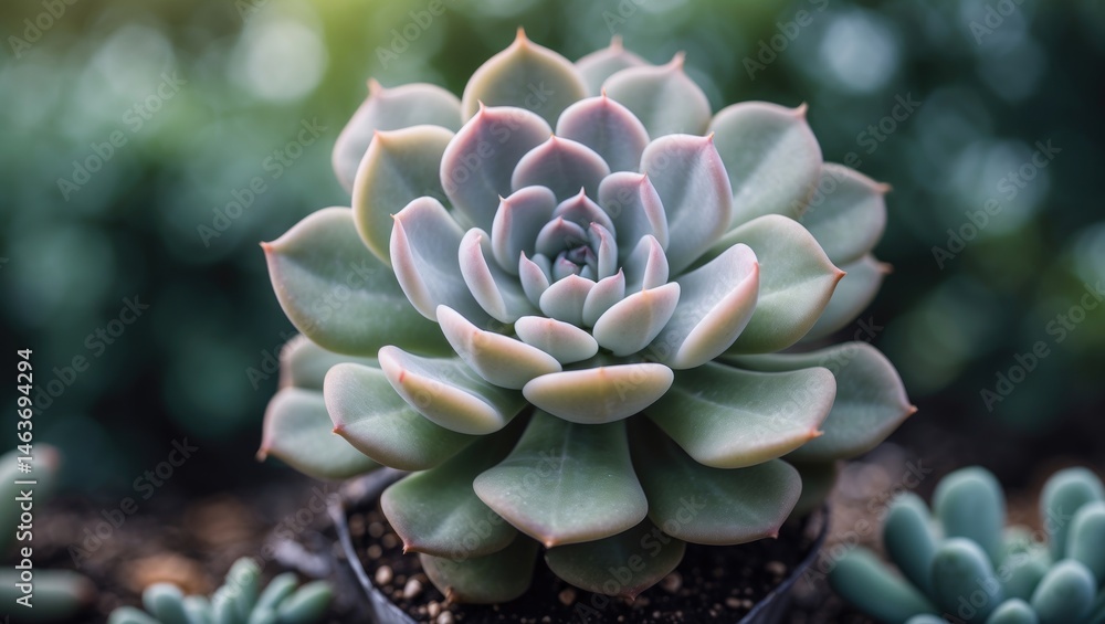 Flower design featuring succulent cactus in nature background Flower design featuring succulent cactus in nature background