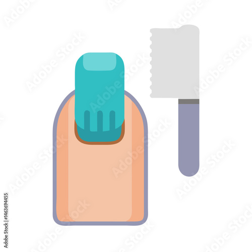 Nail Brush Representing Fingernail Hygiene Tool and Grooming Accessory
