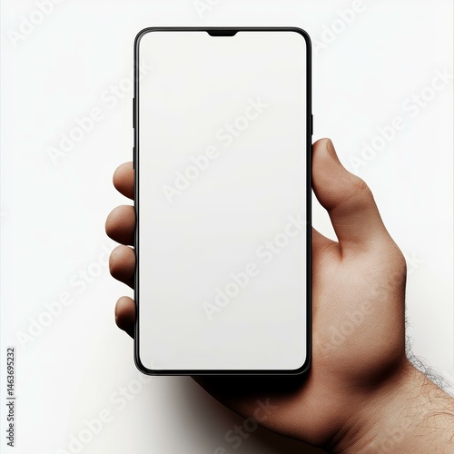 Smartphone Held in Hand Mockup