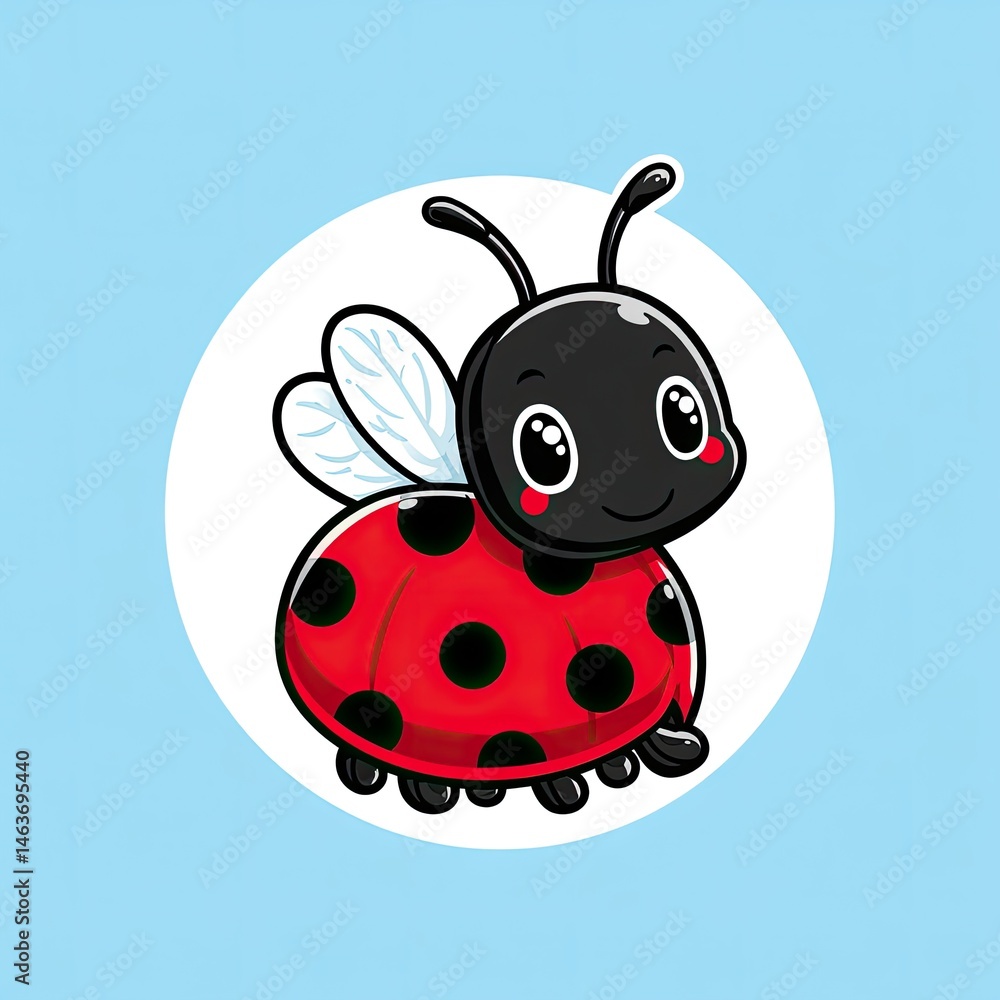 Fototapeta premium Cute ladybug illustration