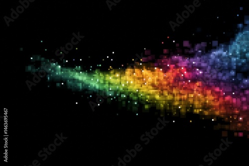 Obraz na płótnie Abstract Pixelated Rainbow Background Design w salonie