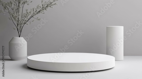 Obraz na płótnie Modern Minimalist Geometric Product Display w salonie