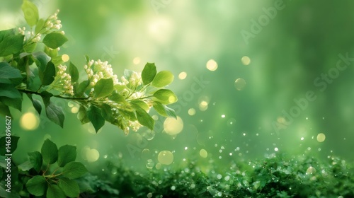 Nature Floral Background with Soft Light