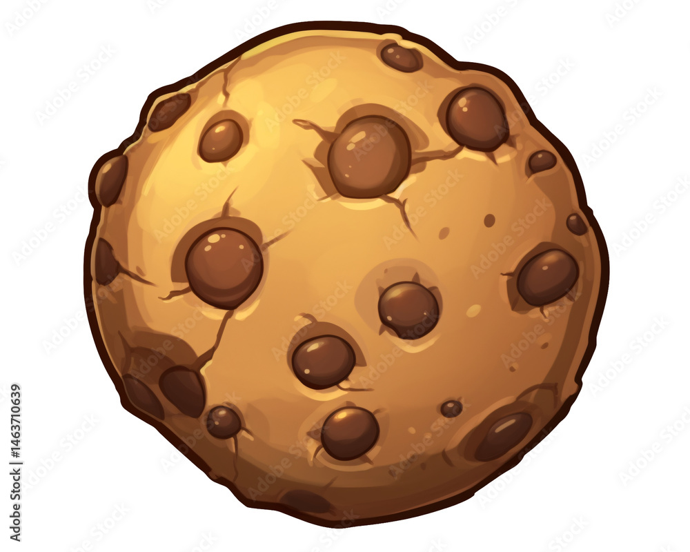 Fototapeta premium a cartoon of a cookie