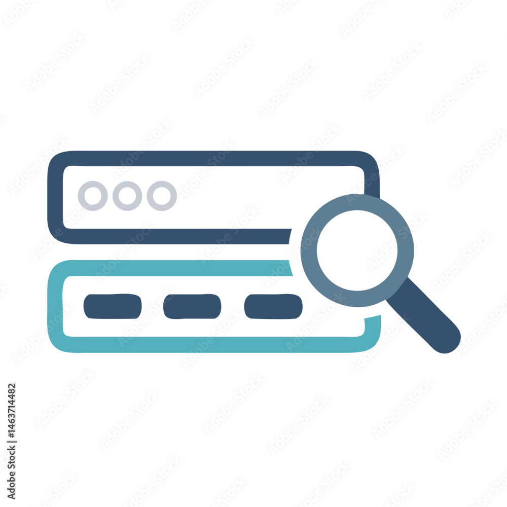 Search Bar with Magnifying Glass Icon Representing Web Search and Navigation Search Bar with Magnifying Glass Icon Representing Web Search and Navigation