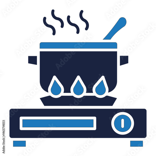 cooking icon style blue