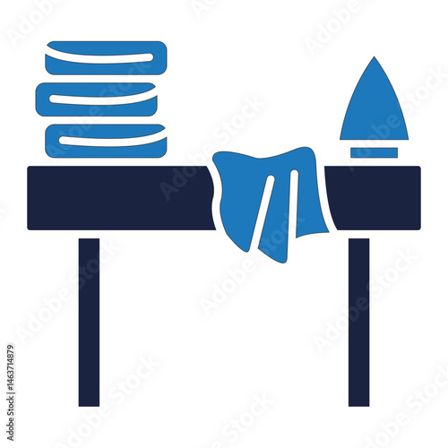 Ironing board icon style blue