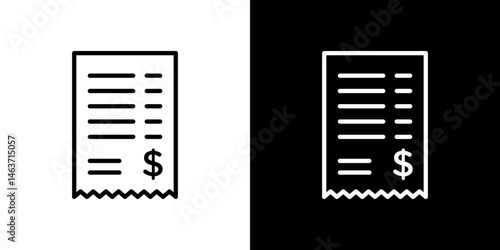 Receipt icon set in line.