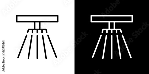 Sprinkler icon set in line.