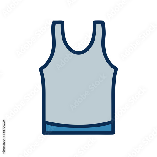 Sleeveless Tank Top Icon Representing Casual Wear and Everyday Fashion