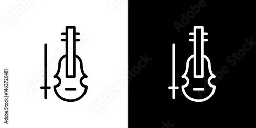 Cello icon set in line.