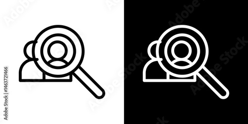 Hiring icon set in line.
