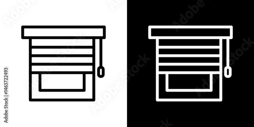 Blinds icon set in line.