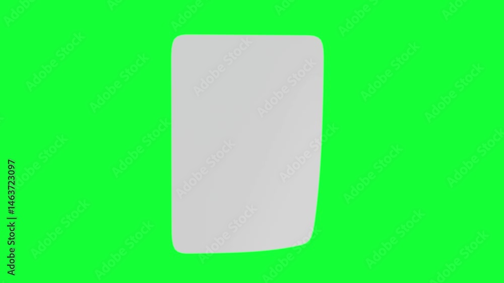Cloth, paper swaying in the wind, green screen 3d render Cloth, paper swaying in the wind, green screen 3d render