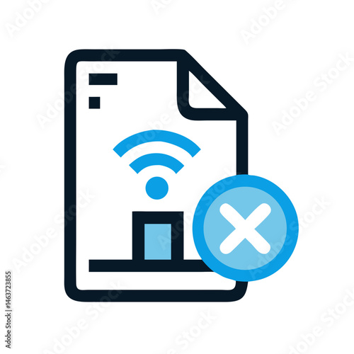 Smart Home with File Removal Symbol Representing Digital Decluttering and Data Management