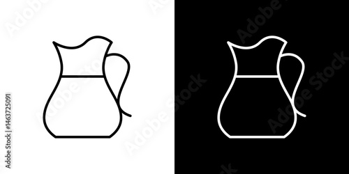 Jug icon set in line.