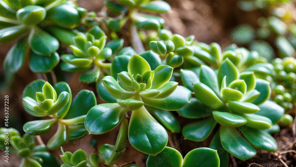 Detailed view of a string of bananas plant featuring a succulent vine in spring Detailed view of a string of bananas plant featuring a succulent vine in spring