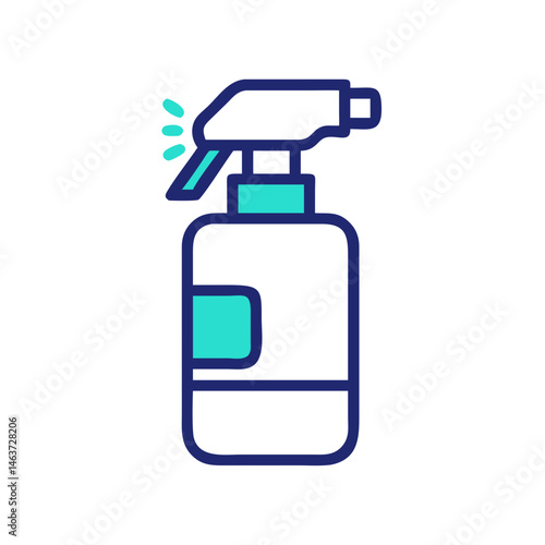 Spray Bottle Icon Representing Cleaning Product and Household Sanitizer