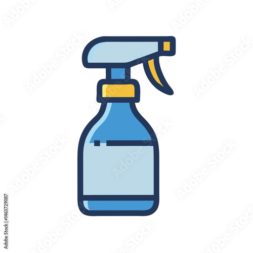 Spray Bottle Icon Representing Surface Cleaner and Disinfection Tool
