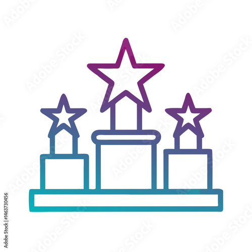 Star Podium Icon Representing Top Ranking and Celebrity Achievement